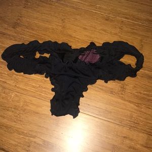 Victoria secret black bikini bottoms